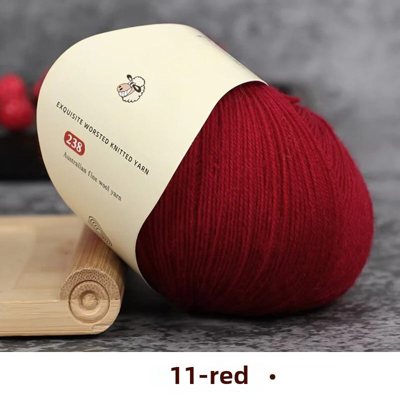 Special worsted knitted fleece fine wool thread handwoven DIY sweater hat scarf material Australian wool