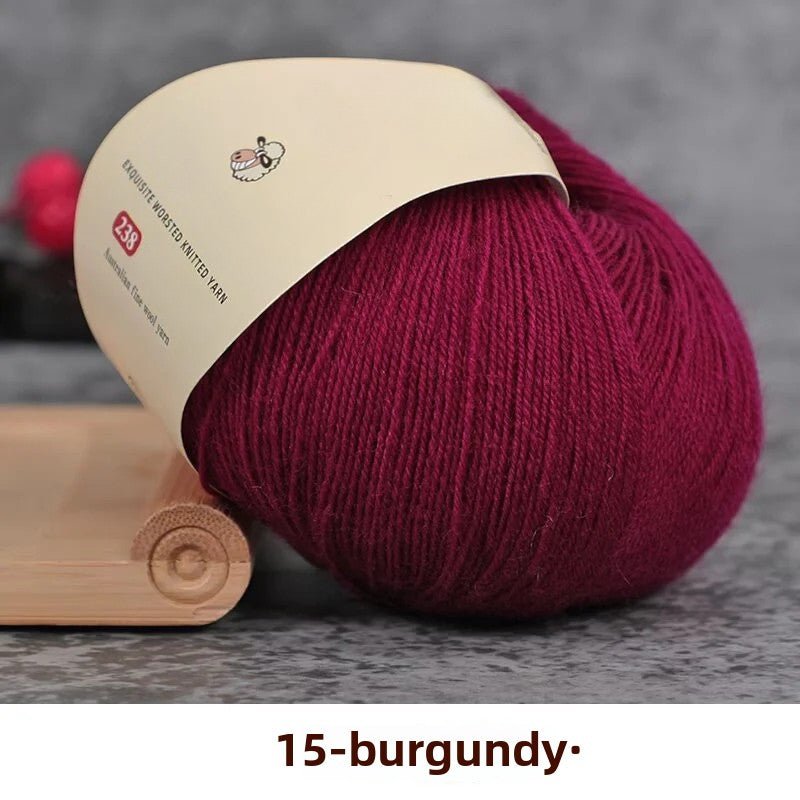 Special worsted knitted fleece fine wool thread handwoven DIY sweater hat scarf material Australian wool