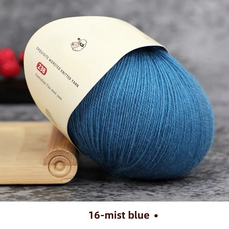 Special worsted knitted fleece fine wool thread handwoven DIY sweater hat scarf material Australian wool