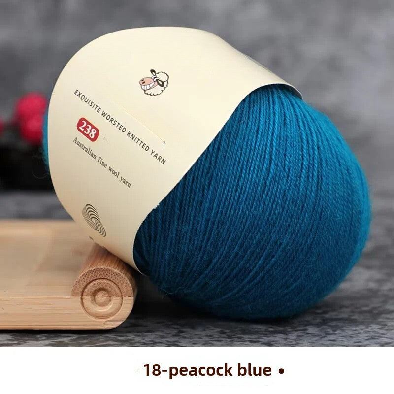 Special worsted knitted fleece fine wool thread handwoven DIY sweater hat scarf material Australian wool