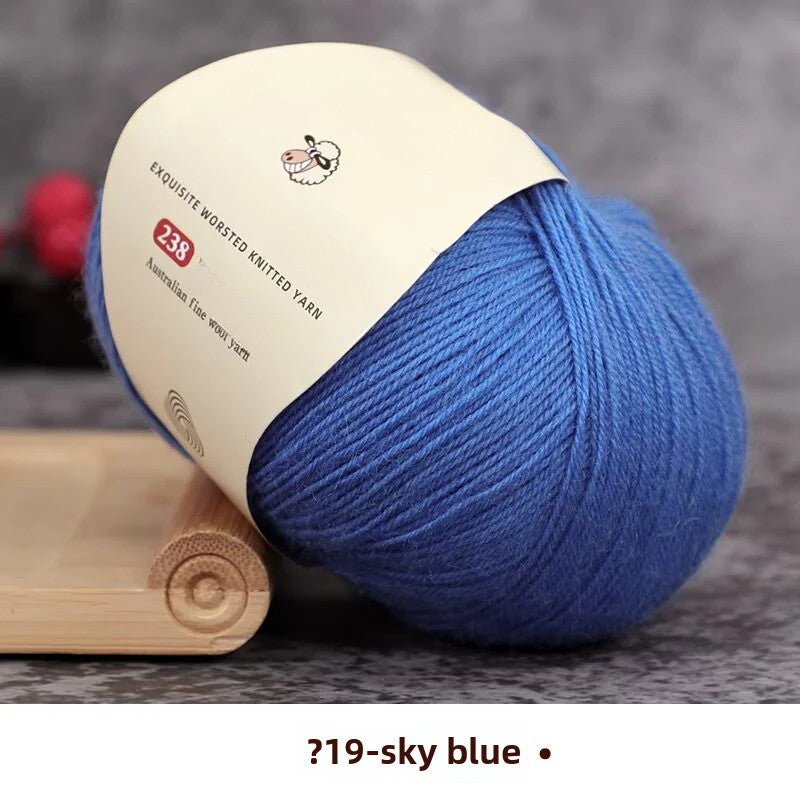 Special worsted knitted fleece fine wool thread handwoven DIY sweater hat scarf material Australian wool