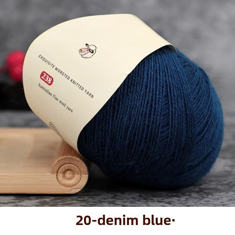 Special worsted knitted fleece fine wool thread handwoven DIY sweater hat scarf material Australian wool