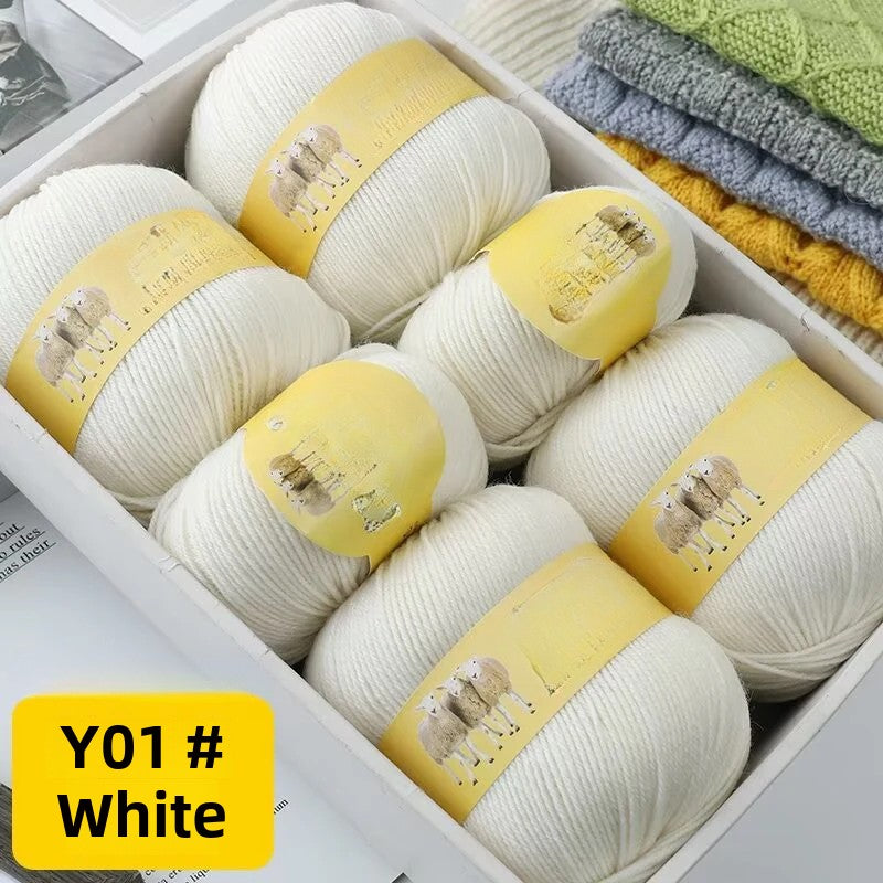 Medium and fine wool thread, handmade diy50g sweater, hat, shawl, knitting, knitting.