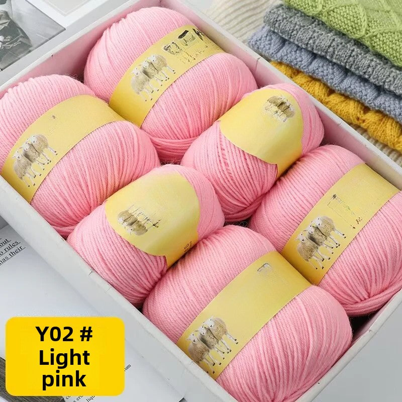 Medium and fine wool thread, handmade diy50g sweater, hat, shawl, knitting, knitting.