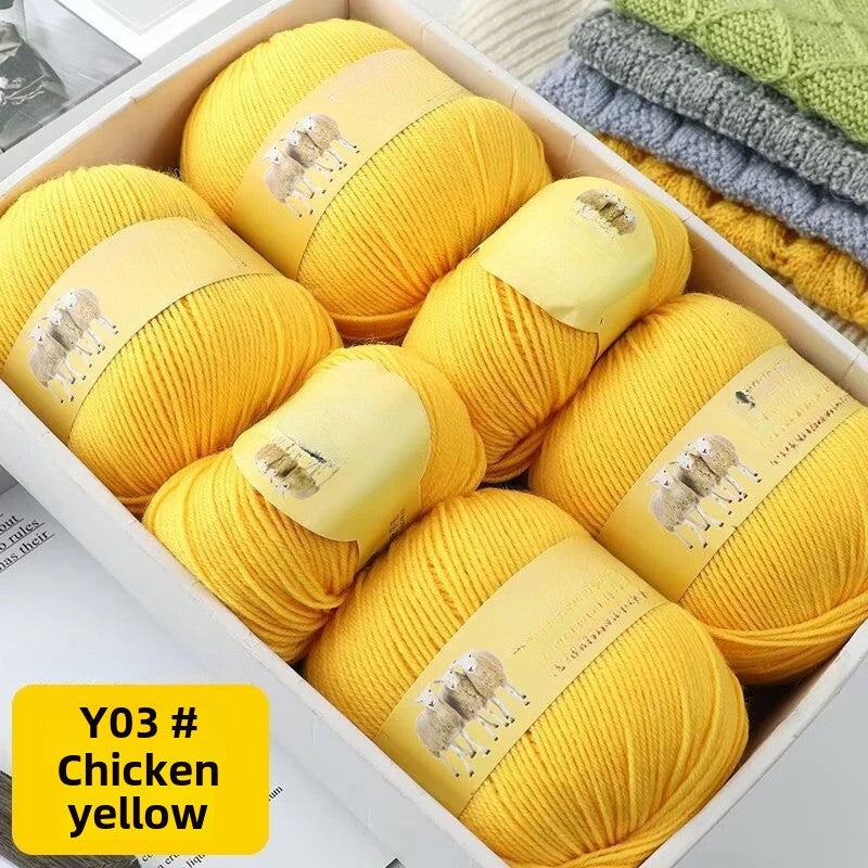 Medium and fine wool thread, handmade diy50g sweater, hat, shawl, knitting, knitting.
