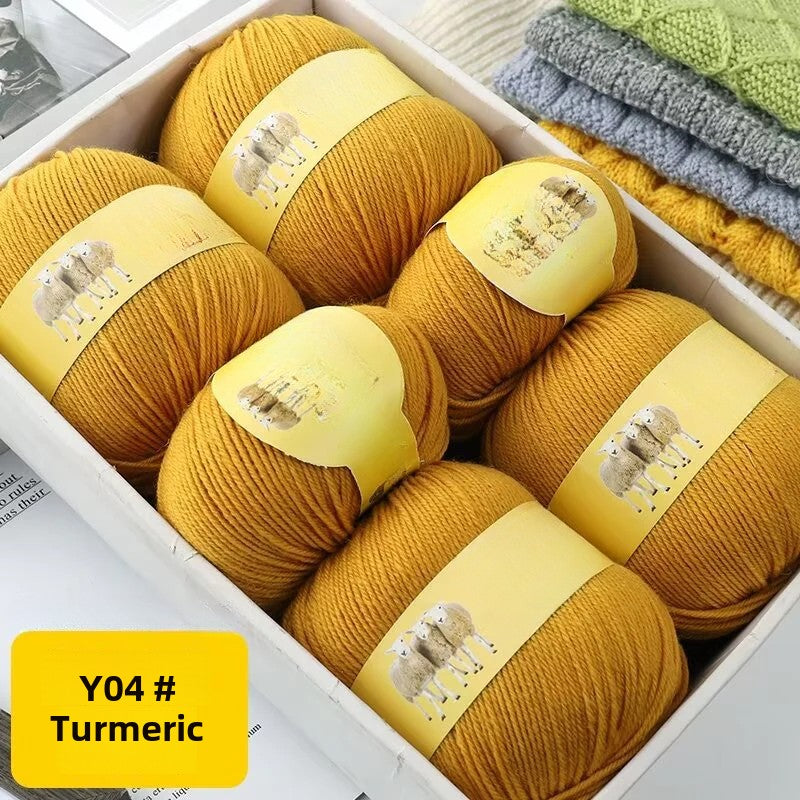 Medium and fine wool thread, handmade diy50g sweater, hat, shawl, knitting, knitting.