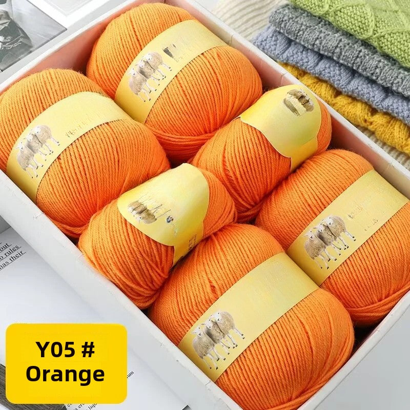 Medium and fine wool thread, handmade diy50g sweater, hat, shawl, knitting, knitting.