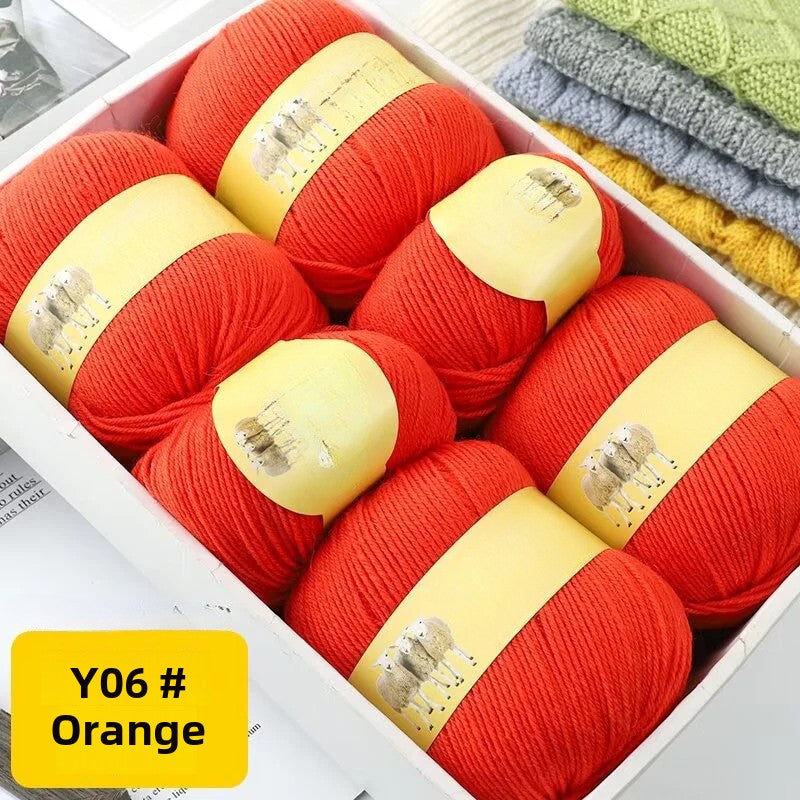 Medium and fine wool thread, handmade diy50g sweater, hat, shawl, knitting, knitting.
