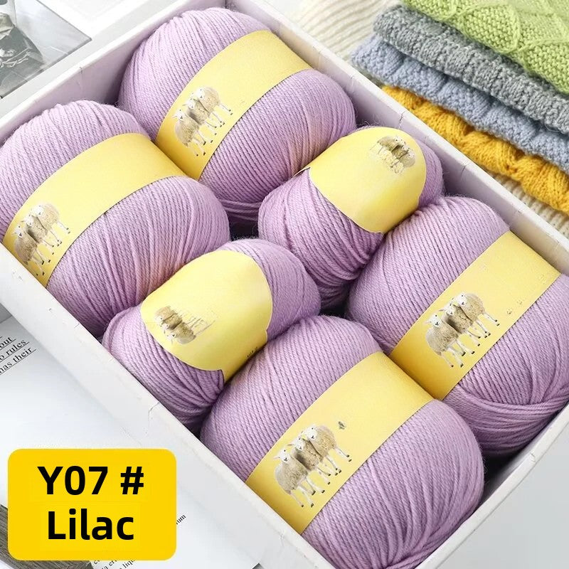 Medium and fine wool thread, handmade diy50g sweater, hat, shawl, knitting, knitting.