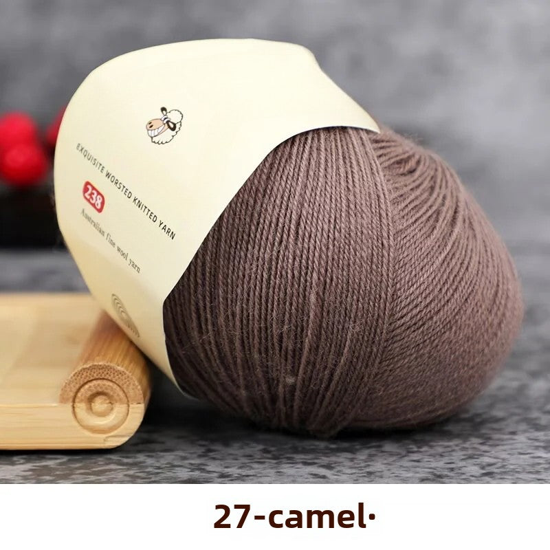 Special worsted knitted fleece fine wool thread handwoven DIY sweater hat scarf material Australian wool