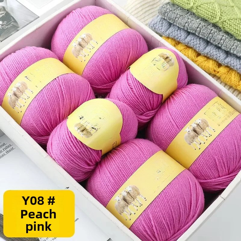 Medium and fine wool thread, handmade diy50g sweater, hat, shawl, knitting, knitting.