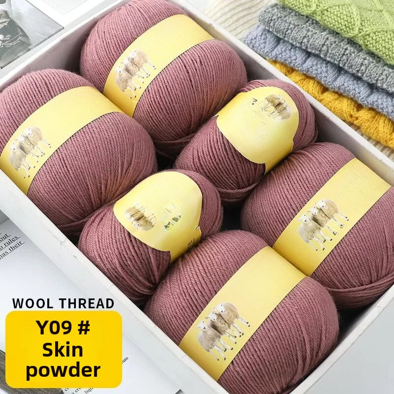 Medium and fine wool thread, handmade diy50g sweater, hat, shawl, knitting, knitting.
