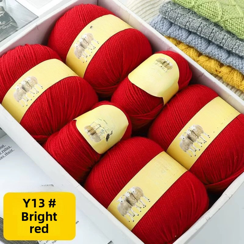 Medium and fine wool thread, handmade diy50g sweater, hat, shawl, knitting, knitting.