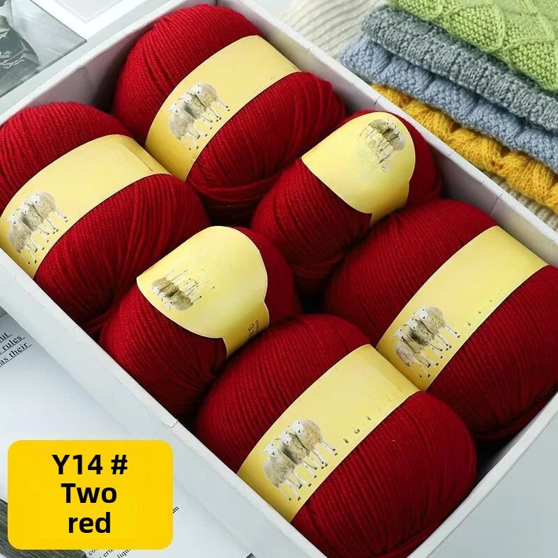 Medium and fine wool thread, handmade diy50g sweater, hat, shawl, knitting, knitting.
