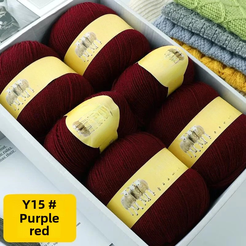 Medium and fine wool thread, handmade diy50g sweater, hat, shawl, knitting, knitting.