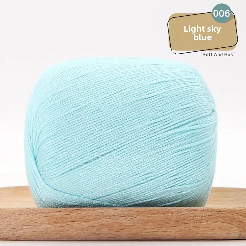 Lace Thread Tencel Cotton Lace Thread Hand Knitted Crochet Doll Wool Spinning Wool DIY Material Pack