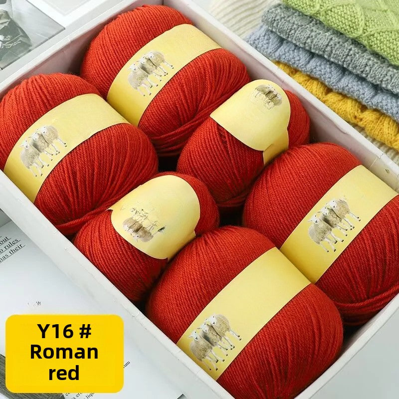 Medium and fine wool thread, handmade diy50g sweater, hat, shawl, knitting, knitting.