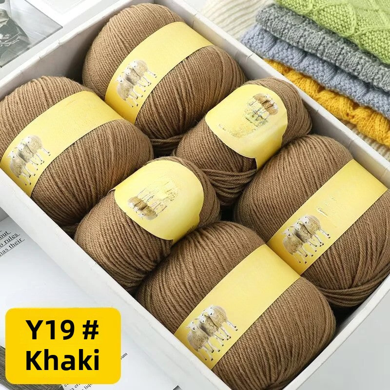 Medium and fine wool thread, handmade diy50g sweater, hat, shawl, knitting, knitting.