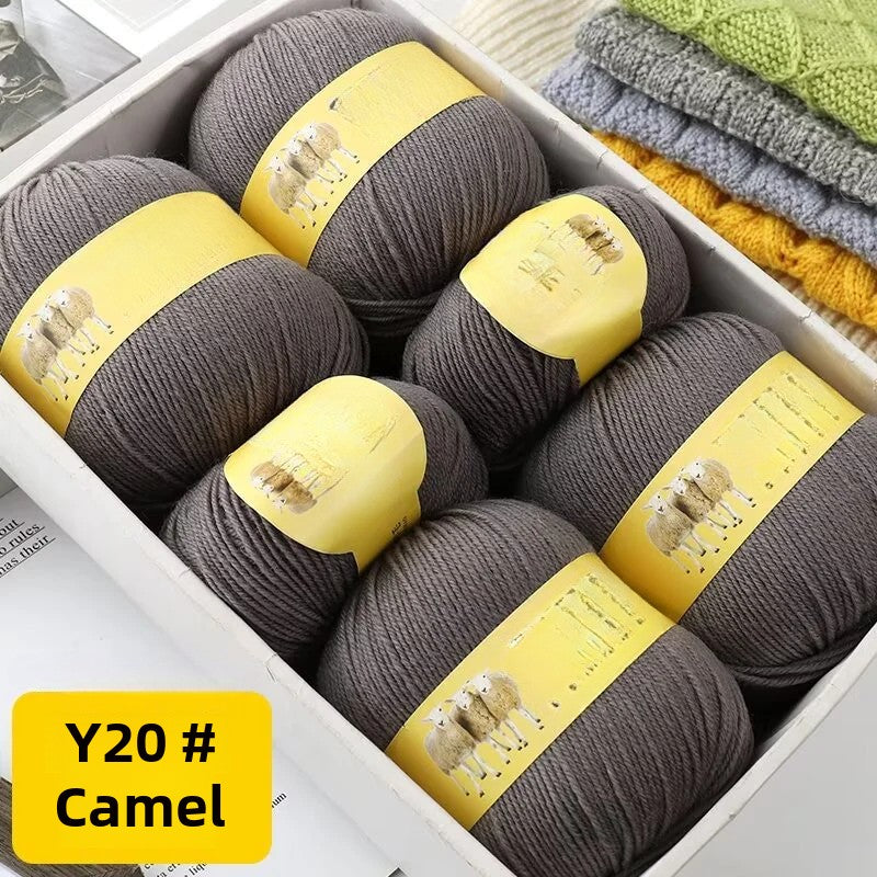 Medium and fine wool thread, handmade diy50g sweater, hat, shawl, knitting, knitting.