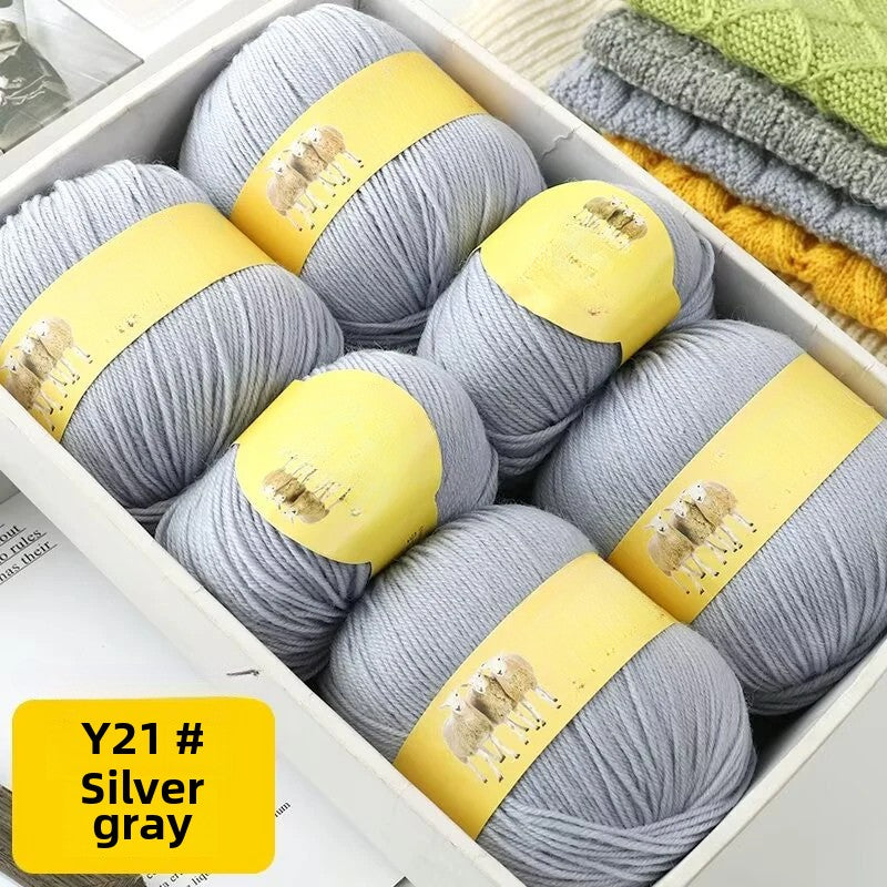 Medium and fine wool thread, handmade diy50g sweater, hat, shawl, knitting, knitting.