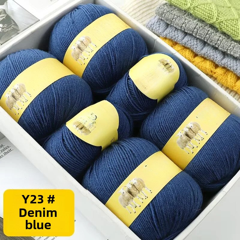 Medium and fine wool thread, handmade diy50g sweater, hat, shawl, knitting, knitting.