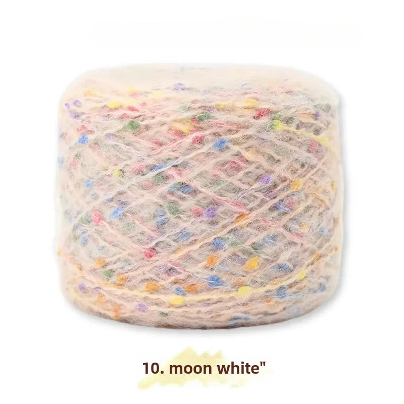 Hand-woven rainbow candy mohair color large gram weight bean thread does not tie medium thick sweater thread doll material pack