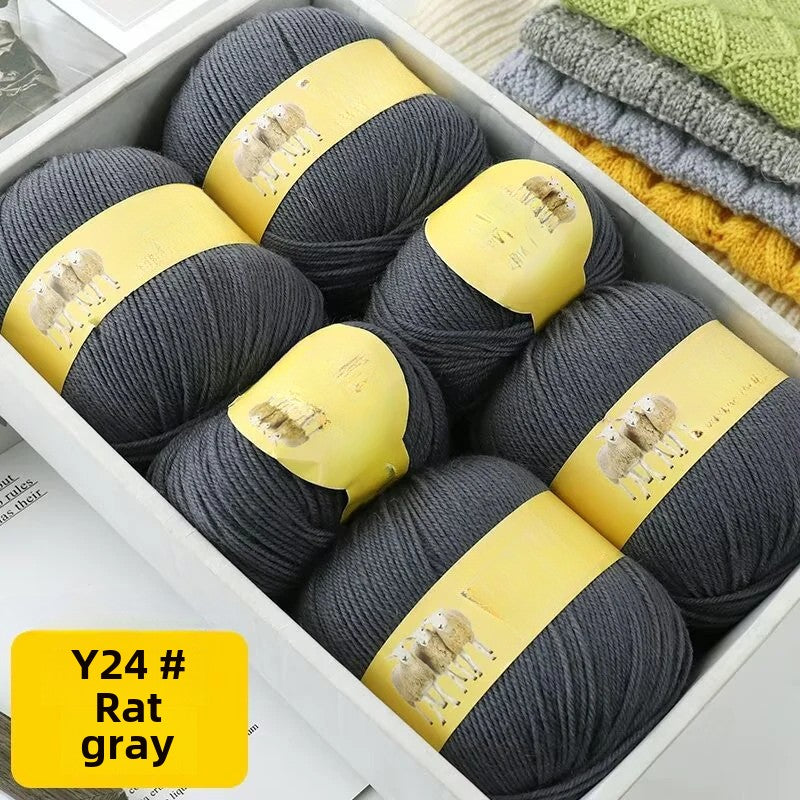 Medium and fine wool thread, handmade diy50g sweater, hat, shawl, knitting, knitting.