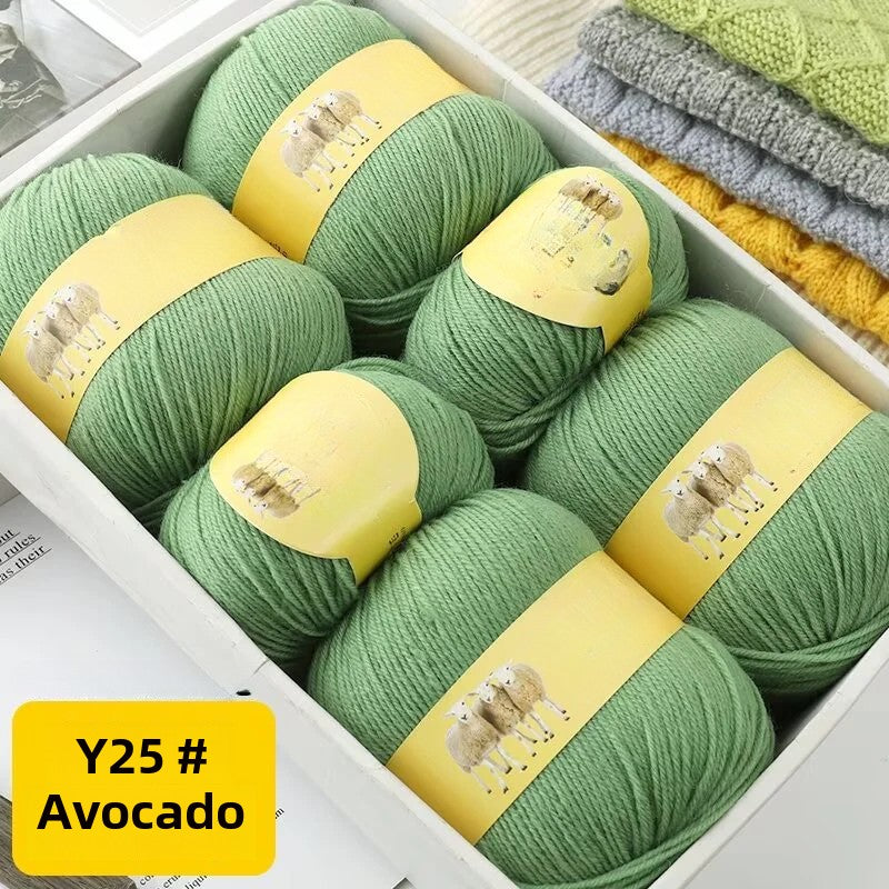 Medium and fine wool thread, handmade diy50g sweater, hat, shawl, knitting, knitting.