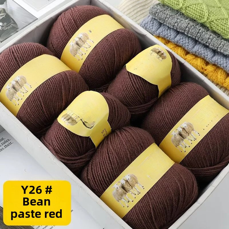 Medium and fine wool thread, handmade diy50g sweater, hat, shawl, knitting, knitting.