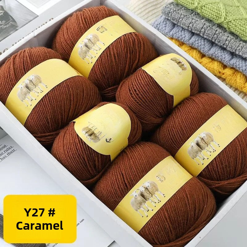 Medium and fine wool thread, handmade diy50g sweater, hat, shawl, knitting, knitting.