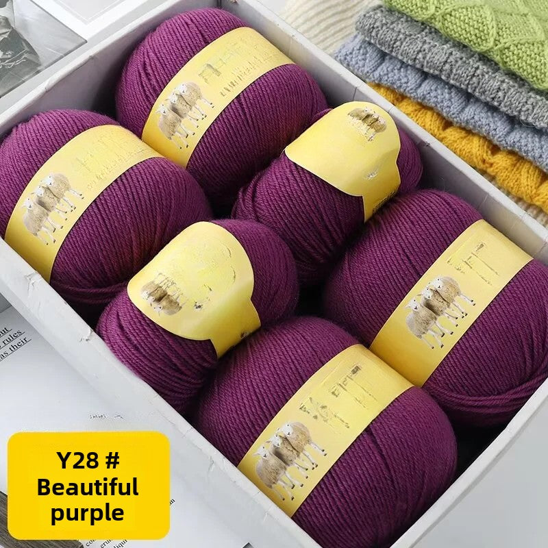 Medium and fine wool thread, handmade diy50g sweater, hat, shawl, knitting, knitting.