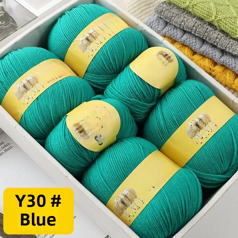 Medium and fine wool thread, handmade diy50g sweater, hat, shawl, knitting, knitting.