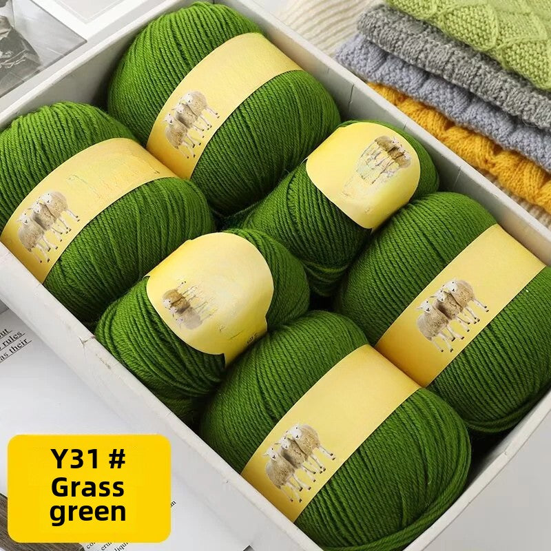 Medium and fine wool thread, handmade diy50g sweater, hat, shawl, knitting, knitting.