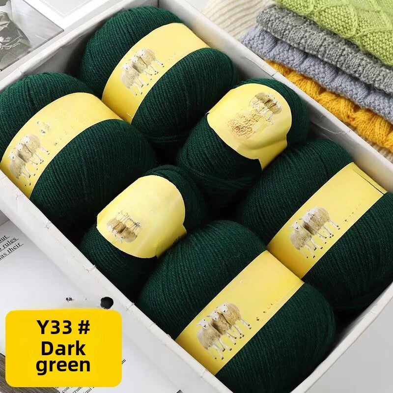 Medium and fine wool thread, handmade diy50g sweater, hat, shawl, knitting, knitting.