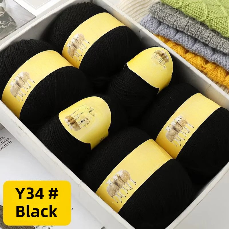 Medium and fine wool thread, handmade diy50g sweater, hat, shawl, knitting, knitting.