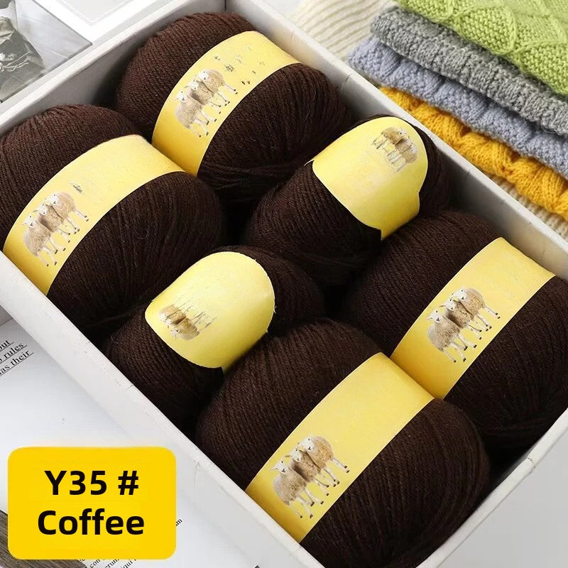 Medium and fine wool thread, handmade diy50g sweater, hat, shawl, knitting, knitting.