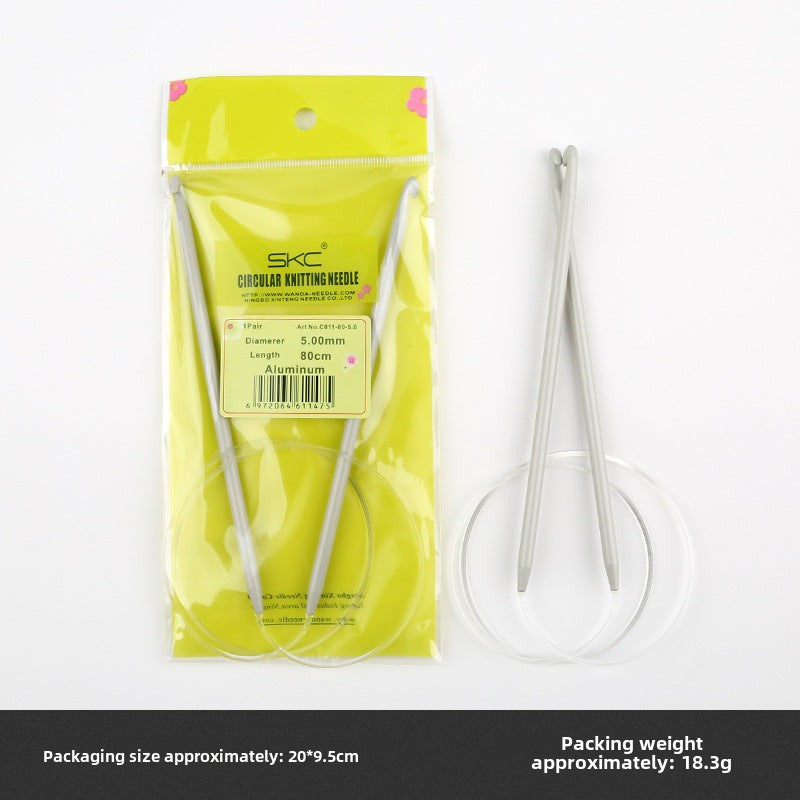 Aluminum Ring Crochet, Aluminum Ring Needle Stick Needle Wool Knitting Tool Sweater Needle 40 60 80cm