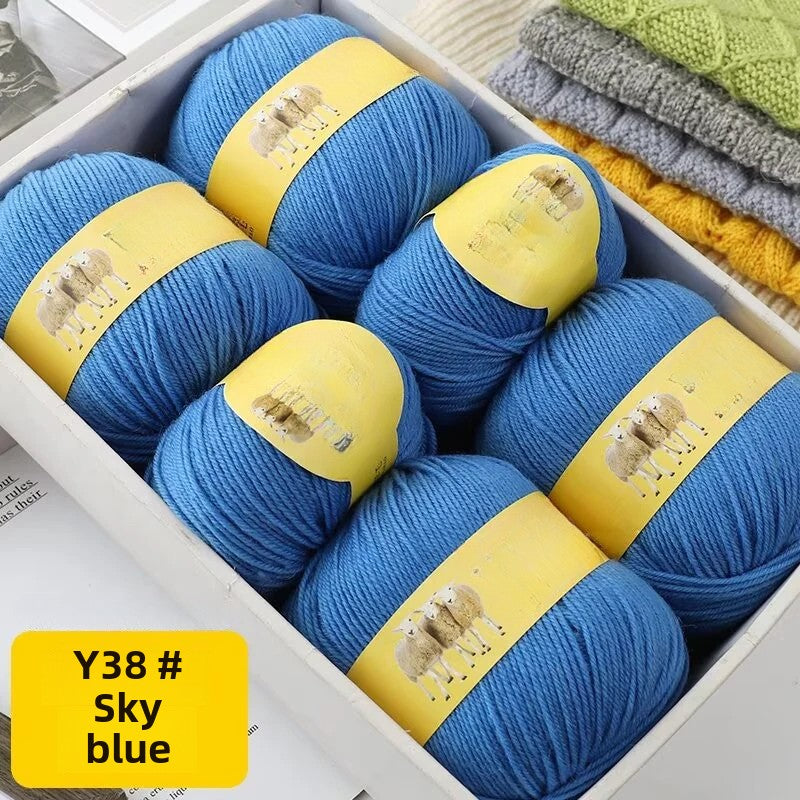 Medium and fine wool thread, handmade diy50g sweater, hat, shawl, knitting, knitting.