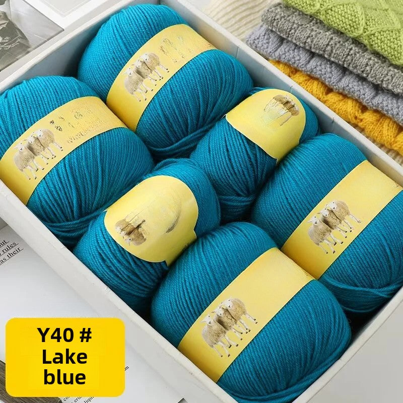 Medium and fine wool thread, handmade diy50g sweater, hat, shawl, knitting, knitting.