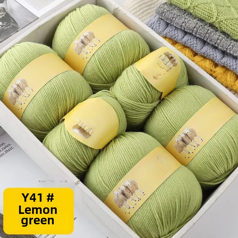 Medium and fine wool thread, handmade diy50g sweater, hat, shawl, knitting, knitting.