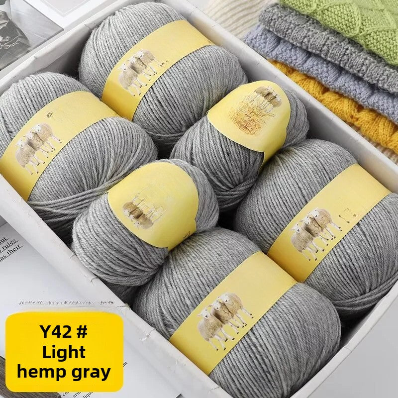 Medium and fine wool thread, handmade diy50g sweater, hat, shawl, knitting, knitting.