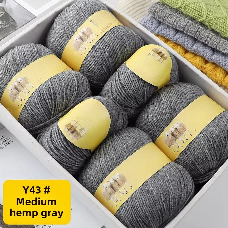 Medium and fine wool thread, handmade diy50g sweater, hat, shawl, knitting, knitting.