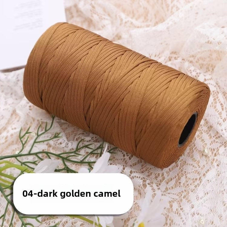 Mercerized cotton and linen ice silk thread flat belt ice silk DIY hook shoe hook summer hat hand-woven wool hand-woven wool