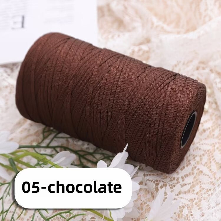 Mercerized cotton and linen ice silk thread flat belt ice silk DIY hook shoe hook summer hat hand-woven wool hand-woven wool