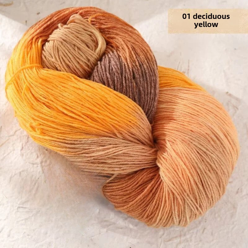 Hand dye gradual change wool line segment dye wool line segment dye gradual change scarf sweater hat hand woven thread