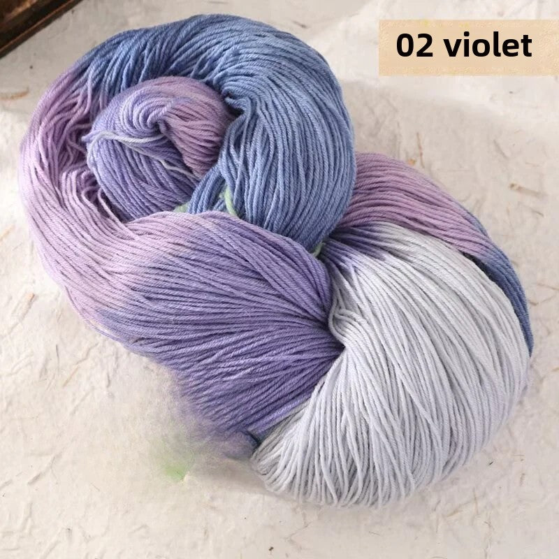 Hand dye gradual change wool line segment dye wool line segment dye gradual change scarf sweater hat hand woven thread