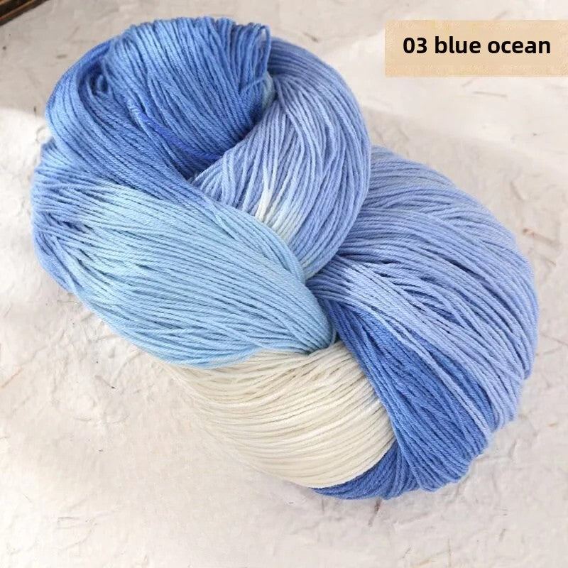 Hand dye gradual change wool line segment dye wool line segment dye gradual change scarf sweater hat hand woven thread
