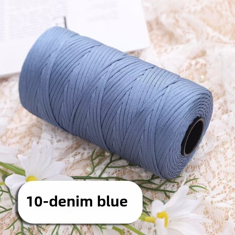 Mercerized cotton and linen ice silk thread flat belt ice silk DIY hook shoe hook summer hat hand-woven wool hand-woven wool