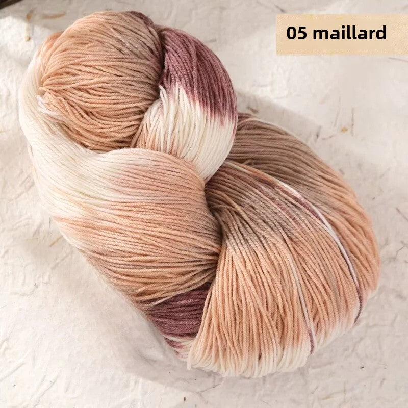 Hand dye gradual change wool line segment dye wool line segment dye gradual change scarf sweater hat hand woven thread