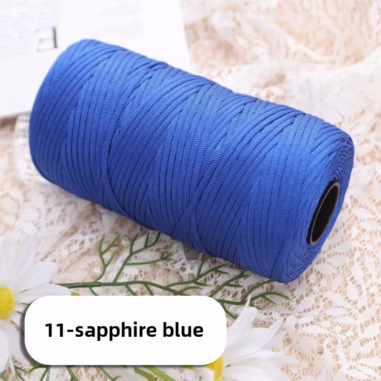 Mercerized cotton and linen ice silk thread flat belt ice silk DIY hook shoe hook summer hat hand-woven wool hand-woven wool